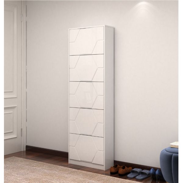 Buy Living Room White Shoe Cabinet With Molding Board French Style at wholesale prices