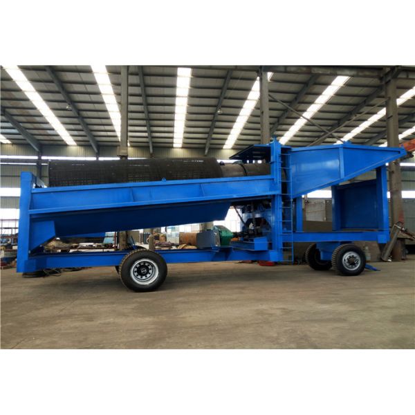 Buy 150m3/H,85Kw Power, 9m Length ,Steel,Rotary Movable,Gold Washing Trommel Screen at wholesale prices