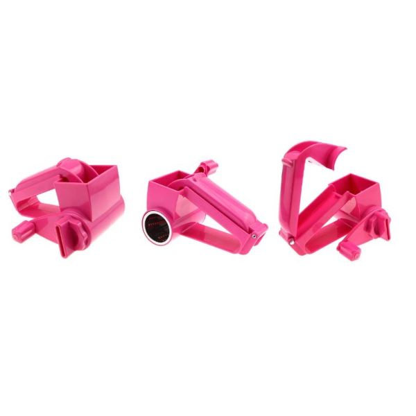 Pink Color Plastic Hand-Cranked Cheese Grater For Cheese Tool