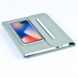 Luxury Business Wireless Charging Multifunctional Notebook With Power Bank