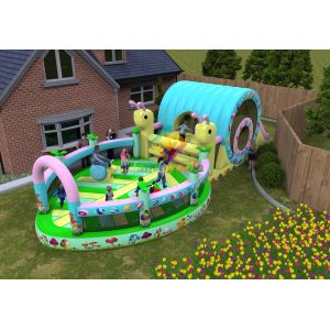 Versatile Safe Snail Theme Blow Up Play Park / Indoor Inflatable Park