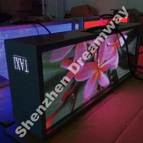 P5 Outdoor SMD3528 Silver Taxi LED Display For Video Advertising
