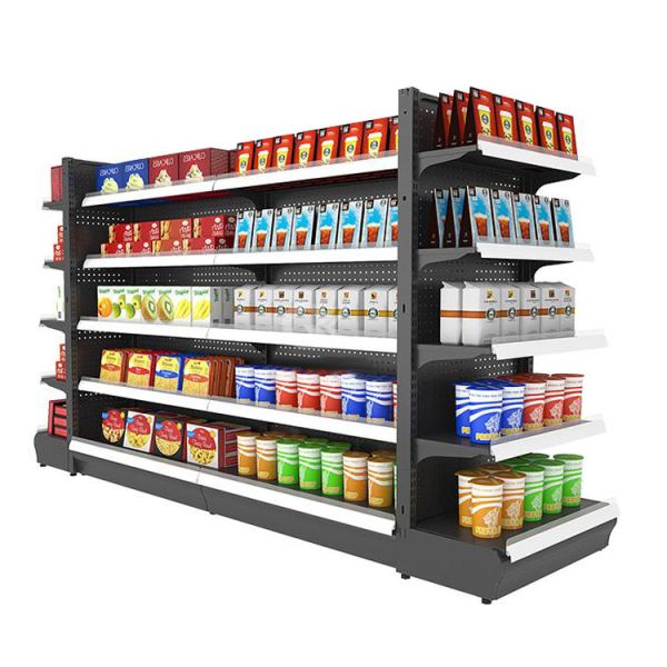 Supermarket Gondola Display Shelving Convenience Store Goods Display Rack Shelving For Retail