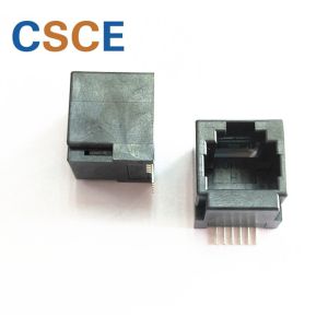 LCP Single Port Vertical RJ11 Modular Jack Phone Socket 6 Pins 6 Contacts