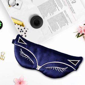 Travel 9x21cm Mulberry Silk Sleep Mask Blindfold For Sleeping