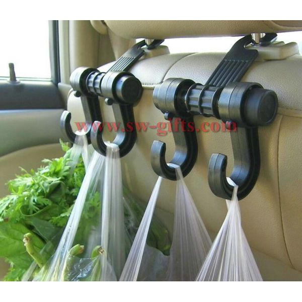 Buy New Double Auto Car Back Seat Headrest Hanger Holder Hooks Clips For Bag Purse Cloth Grocery Automobile Accessories at wholesale prices