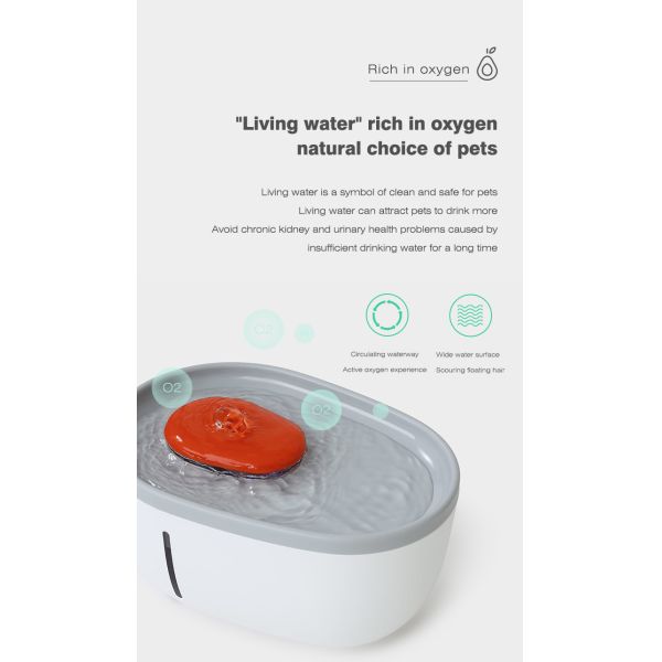 Pet Feeder Automatic Water Dispenser Avocado Shaped 4 Layers Filter Blue Light