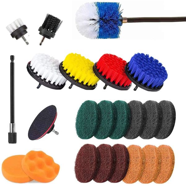 Buy 23 Piece Drill Brush Attachment Kit Power Scrubber Drill Brushes for Cleaning at wholesale prices