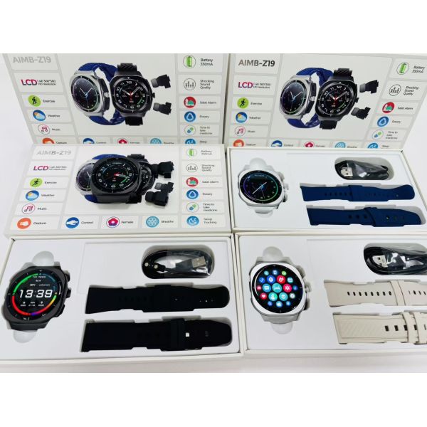 Z19 Smartwatch 2 In 1 Wireless With BT Calling Heart Rate Monitoring Silicone Band