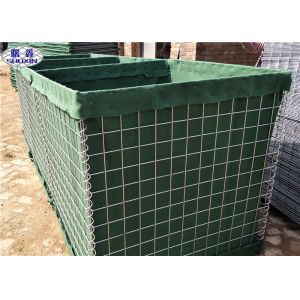 Collapsable Military Hesco Barriers HDP Galvanized Welded Geotextile Lined