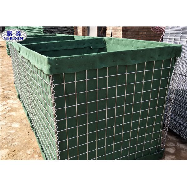 Buy Collapsable Military Hesco Barriers HDP Galvanized Welded Geotextile Lined at wholesale prices
