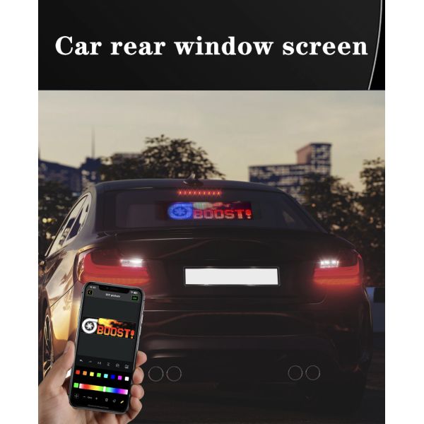 Flexible LED Car Panel App Control 16*96 Advertising Rear Window Display