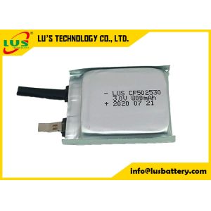 3.0V Li MnO2 Ultra Thin Batteries CP502530 800mAh Primary Polymer Battery