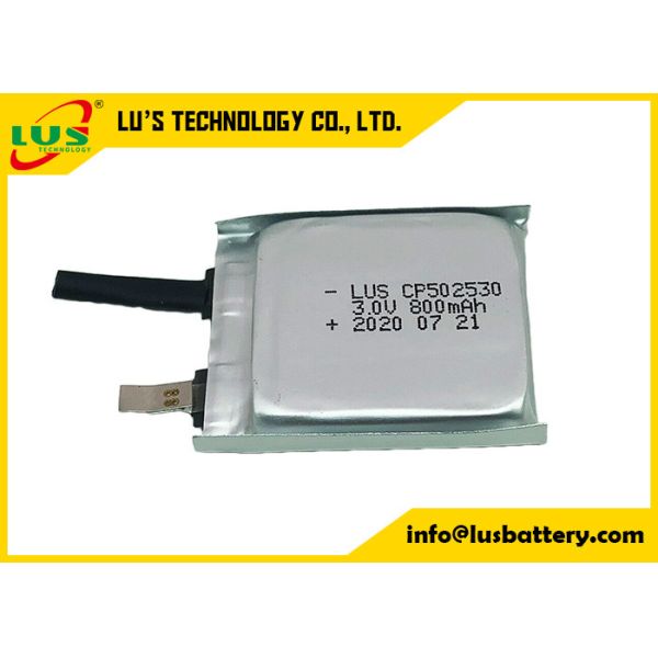 3.0V Li MnO2 Ultra Thin Batteries CP502530 800mAh Primary Polymer Battery
