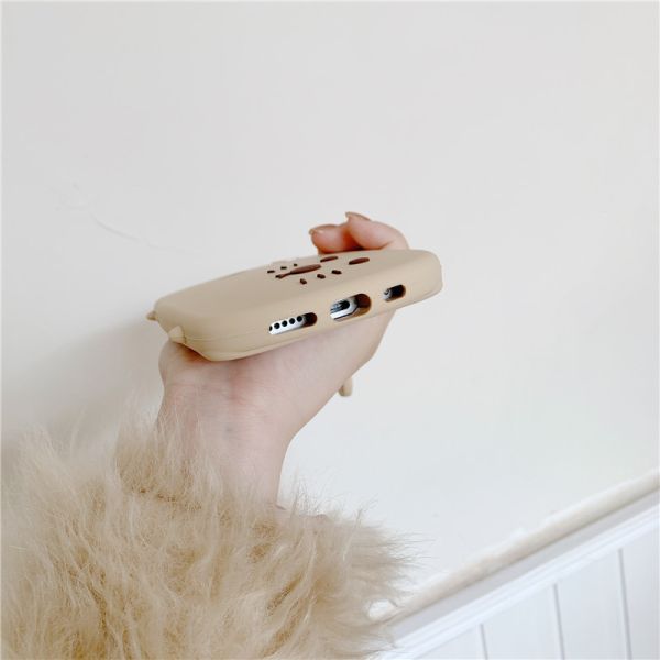 Silicone Cute Cat Phone Cases TPU 3D Animal Dustproof For Iphone 11