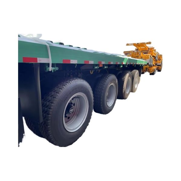 CIMC New 4-Axle Flatbed Skeleton Semi-Trailer Steel Container Truck with Wabco