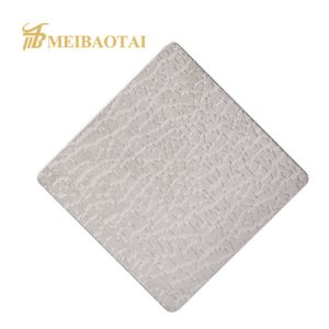 Slit Edge Silver Embossed Stainless Steel Sheet 1219x2438mm