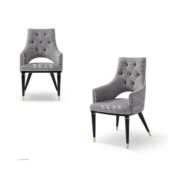 Modern Wooden Leg Armchaie Home Office Fabric Chair W005