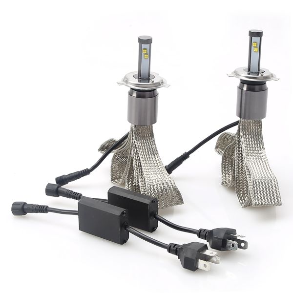 60W 7200LM Led Replacement Headlights , High Low H4 Led Car Headlamp Bulbs