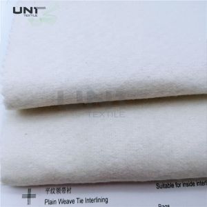 Necktie Anti Shrink Polyester Wool Woven Interlining For Men