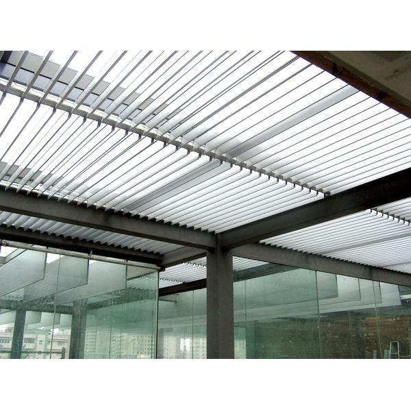 Aluminum Architectural Louvre Facade System Hollow Flat Louver Vertical