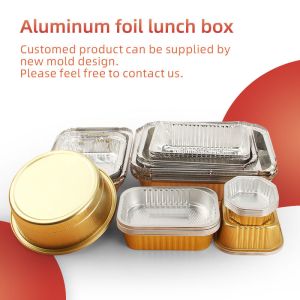 Disposable Rectangular Thickened Aluminum Lunch Tray Barbecue Aluminum Foil Food