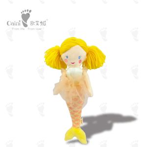 China 40cm 0 To 7 Age Stuffed Mascot Orange Hair Mermaid Toys For 5 Year Olds on sale