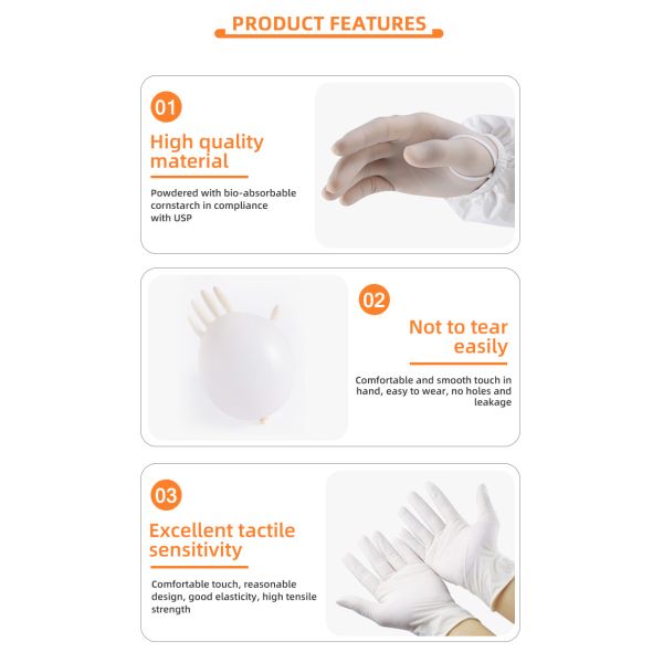 12'' Medical Latex Examination Glove Sterile Surgical Protection Products