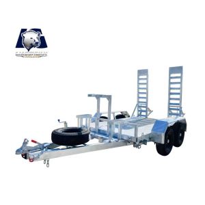 Quality ATM 4000kg Plant Trailers Agricultural Small Excavator Trailer Silver for sale