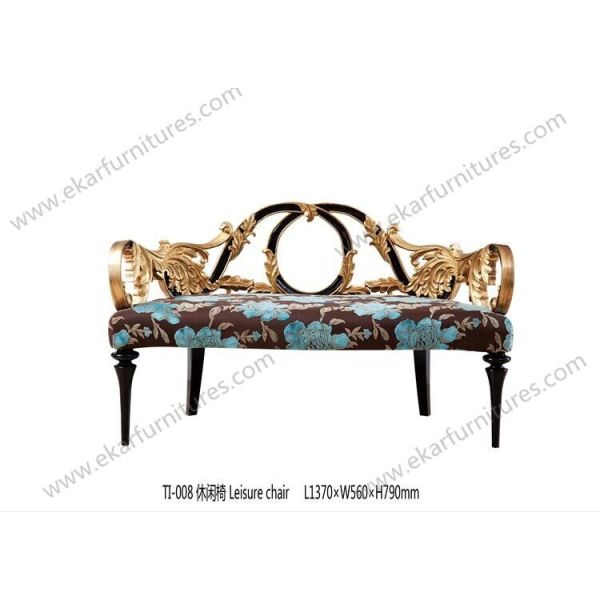 Buy 2 Seater leisure chair antique wooden leisure chair TI-008 at wholesale prices