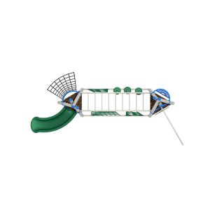 Outdoor Kids Playground Slides Equipment Plastic With Climbing Net