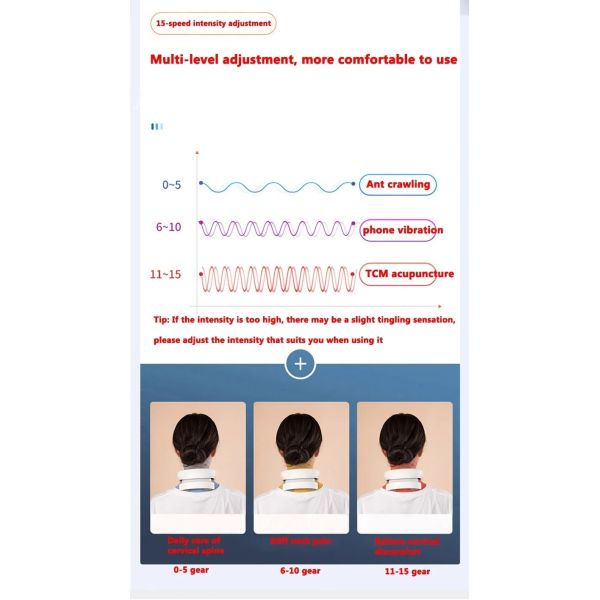 EMS Microcurrent Pulse Smart Electric Neck Massager Heating Therapy Muscle Stimulator