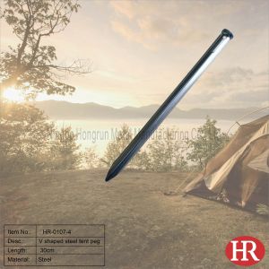30cm U shaped steel tent pegs