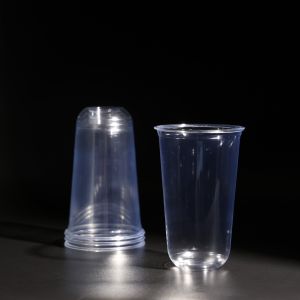 18OZ Customized PET Cups with Lids and Straws for Cold Beverages