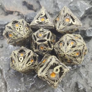 Hand Polished Metal Polyhedral Dice Resin Polyhedral High Temperature