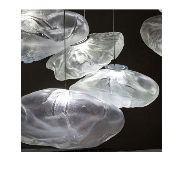 Design Smoky Grey Glass Pendant Light Art Restaurant Living Room 73 Random Pendant Light(WH-GP-150)