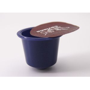 Empty Instant Coffee Capsule Packaging For Espresso plastic Blue