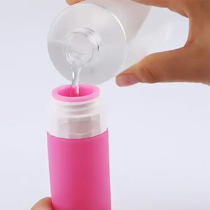 58ml Toiletries Silicone Travel Bottle Set With Hanging Hole