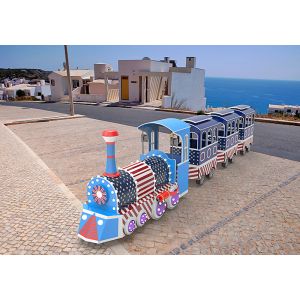 China External Mini Express Trackless Train  Amusement Park Rides 1400kg Weight on sale