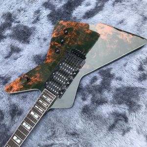 Custom Water Transfer Flamed Pattern Cover Electric Guitar for Iban