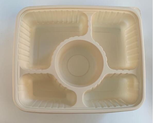 Catering Eco-Friendly Container Compartment Starch lunch Meal Box, Disposable