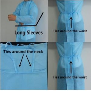 Air Permeable Disposable Chemotherapy Gowns Isolation Gown With Cuff