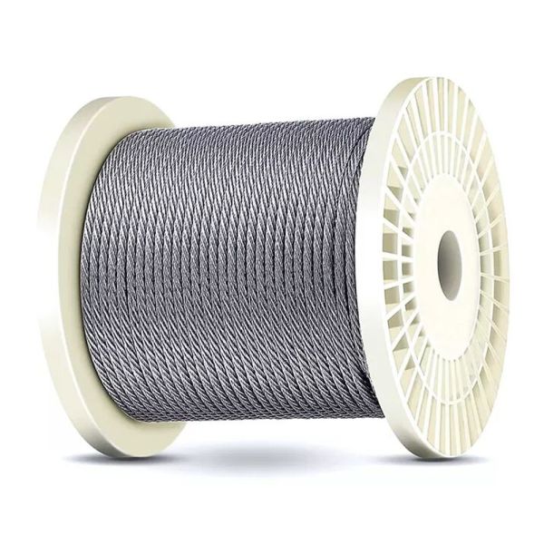 Transparent PVC Coating Galvanized Steel Wire Rope 2mm-4mm 6x7 FC for Transparen