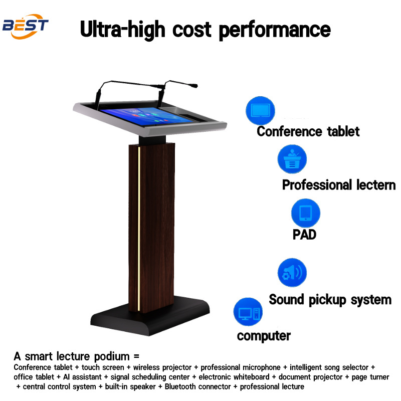 Digital Smart Electronic Multimedia Interactive Lectern and Pulpit