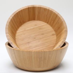 kitchen bamboo wooden stackable salad bowl set for salad , pasta , fruit