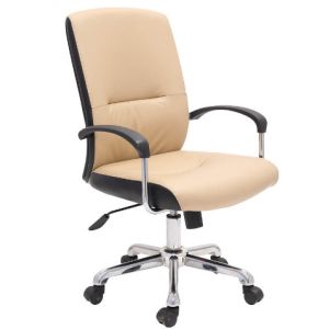 China modern medium back PU leather stafff arm chair on sale