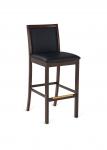 Wooden Vintage Metal Industrial Leather Counter Height Bar Stools / Restaurant