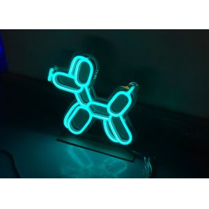 Custom dog acid blue neon sign handiwork 5*12mm 3A power supply