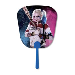 Durable Custom Lenticular Printing , Round Shape 3D Advertising Handle Fan