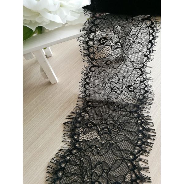 Buy 8cm Width Eyelet Lace By The Yard Multiusage Water Soluble Polyester Material at wholesale prices